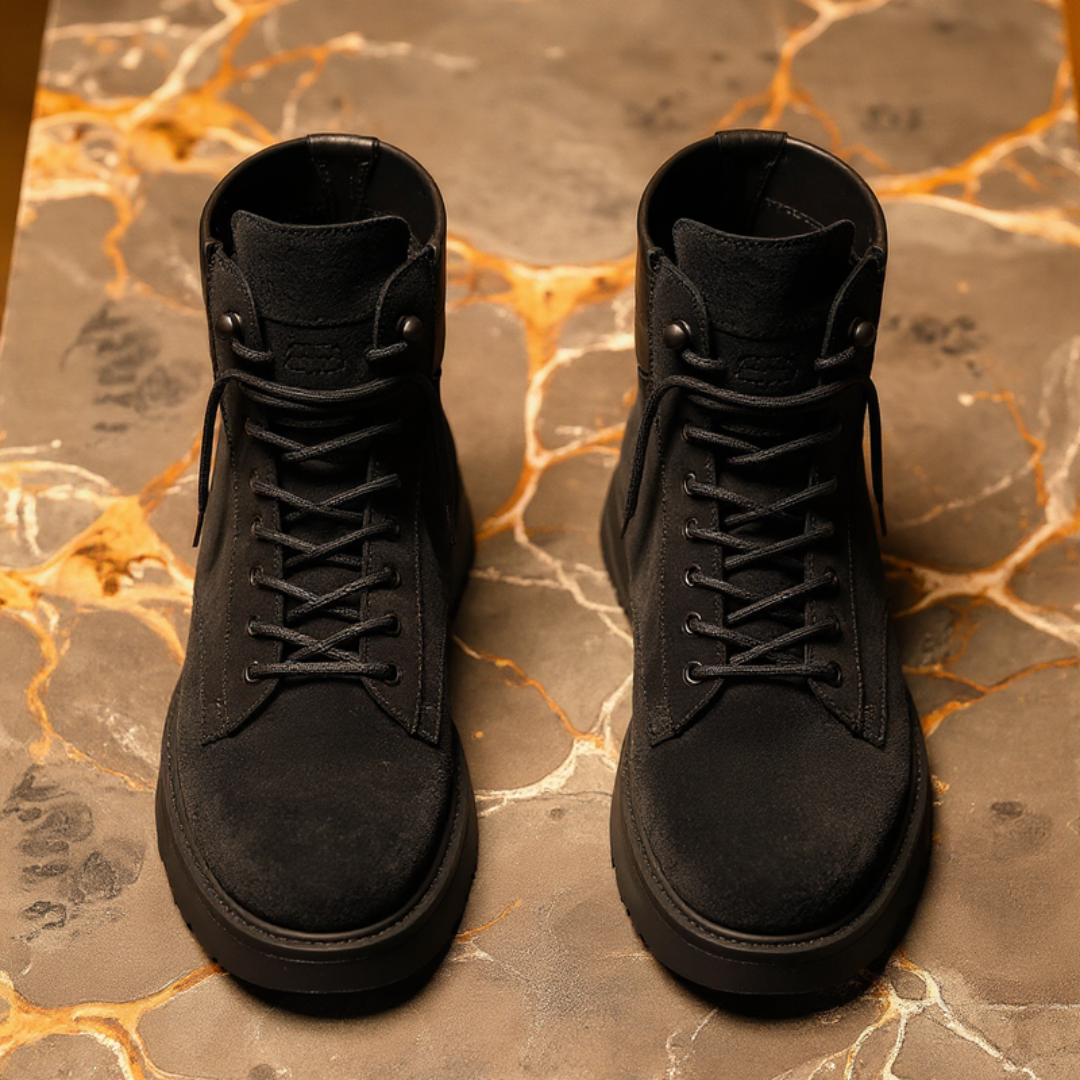 Męskie Wysokie Sneakersy – Wygodne Sznurowane Buty