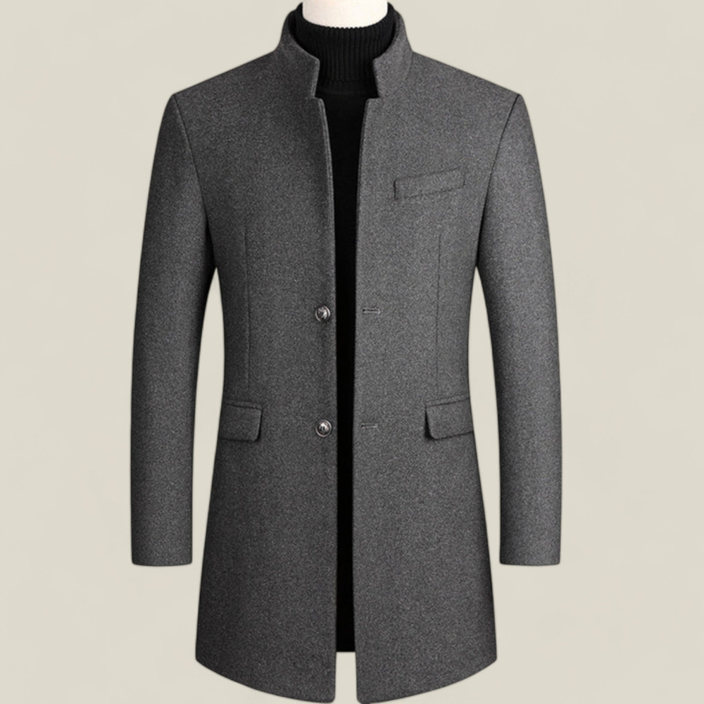 Męski stylowy płaszcz zimowy | Elegancka ciepła odzież wierzchnia