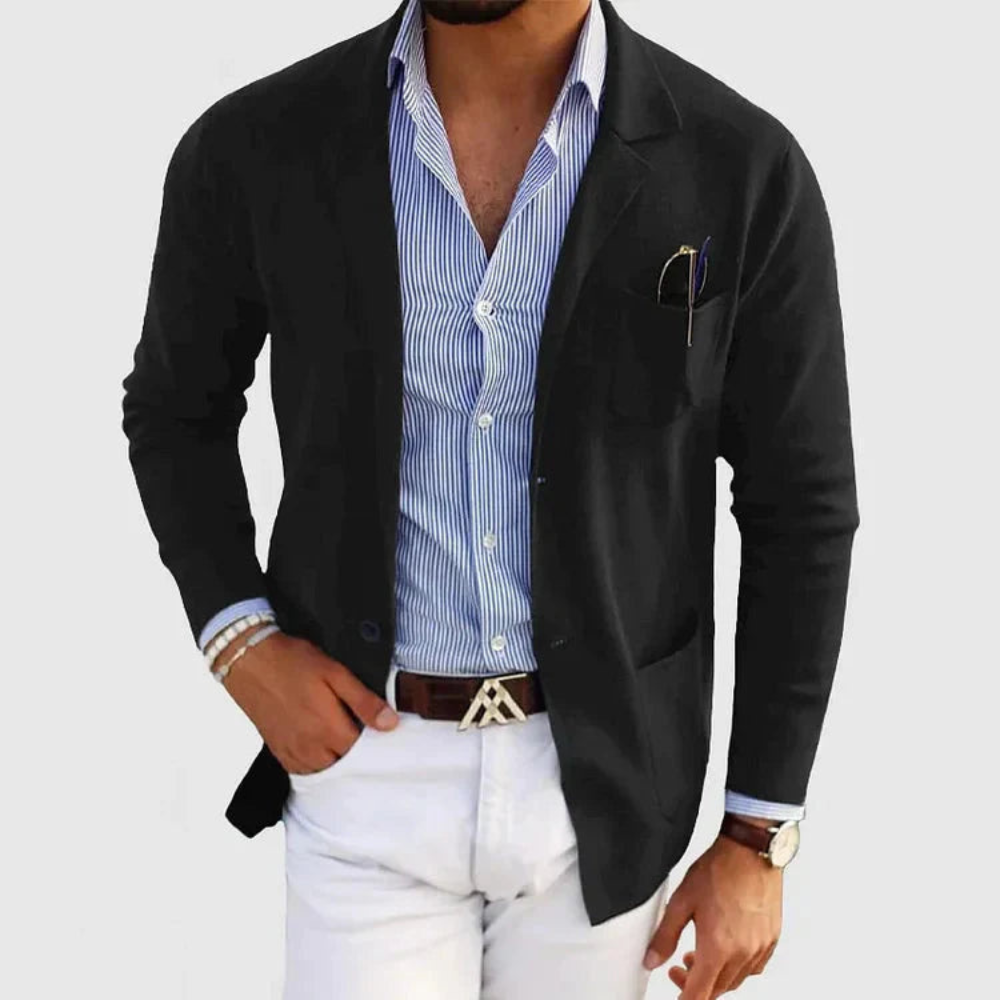 Męski casualowy blazer – nowoczesny dopasowany krój na codzienne noszenie