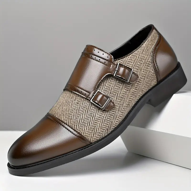 Vemiera | Męskie mokasyny wsuwane z klamrą – elegancja i wygoda w stylu retro