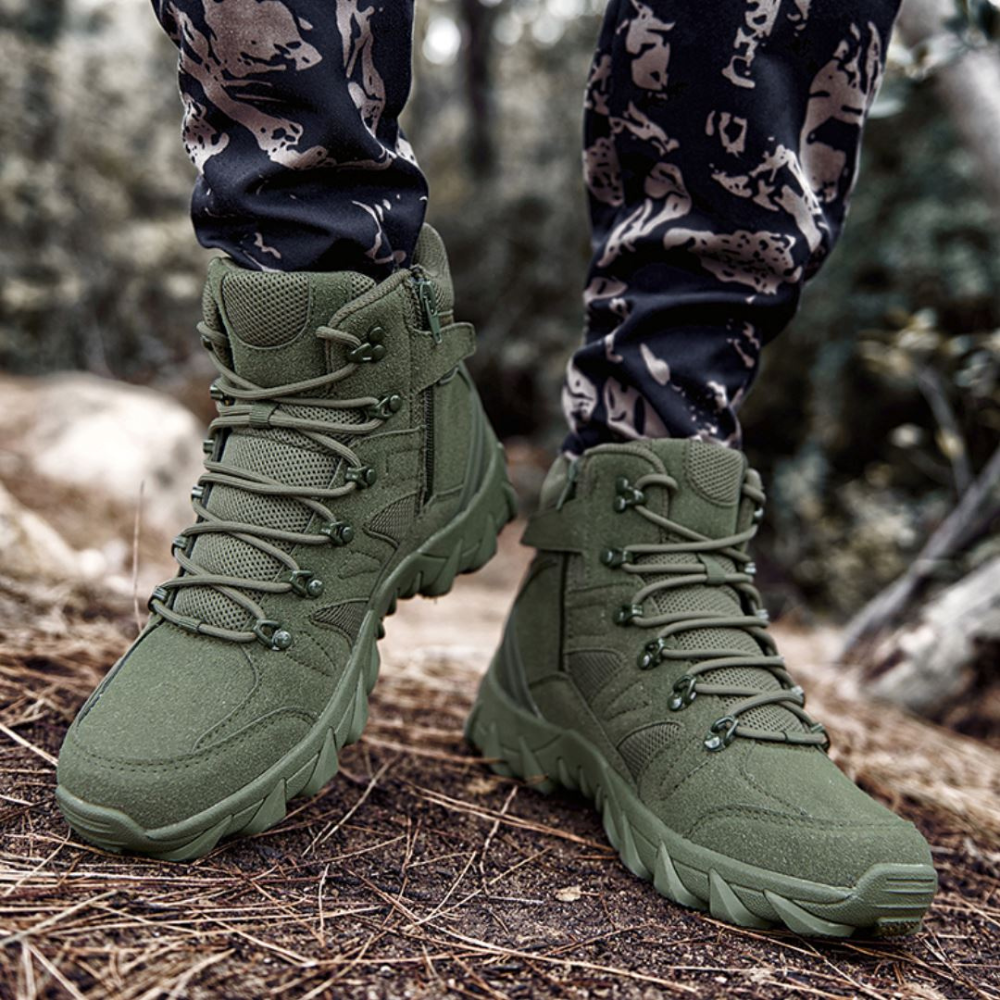 Męskie Buty Taktyczne w Stylu Wojskowym - Mocne i Wspierające