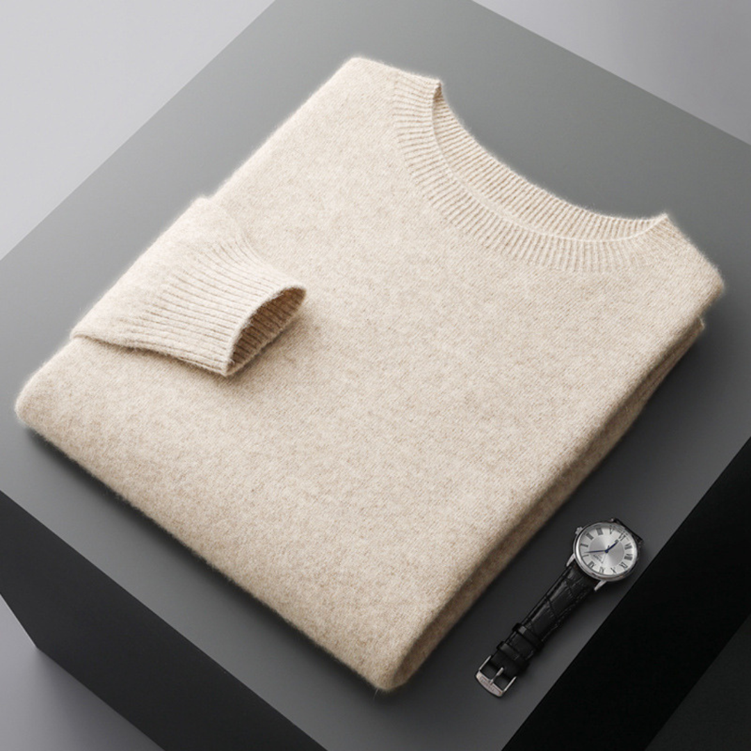 Męski sweter z okrągłym dekoltem – casualowy i wygodny krój