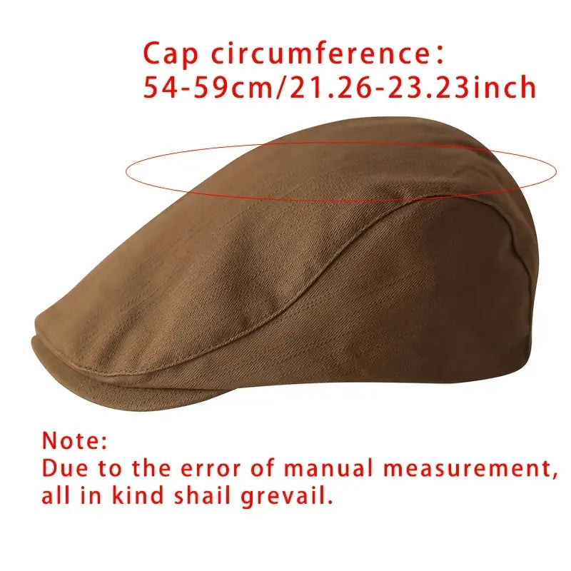 Vemiera | Bawełniana czapka typu flat cap – klasyczny design vintage, unisex, dostępna w 3 kolorach