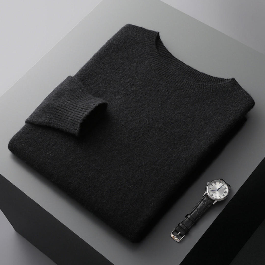 Męski sweter z okrągłym dekoltem – casualowy i wygodny krój
