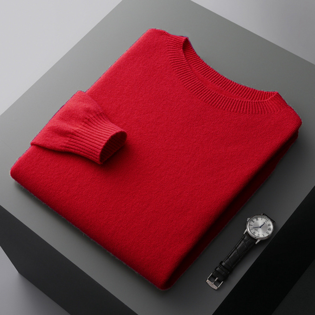 Męski sweter z okrągłym dekoltem – casualowy i wygodny krój