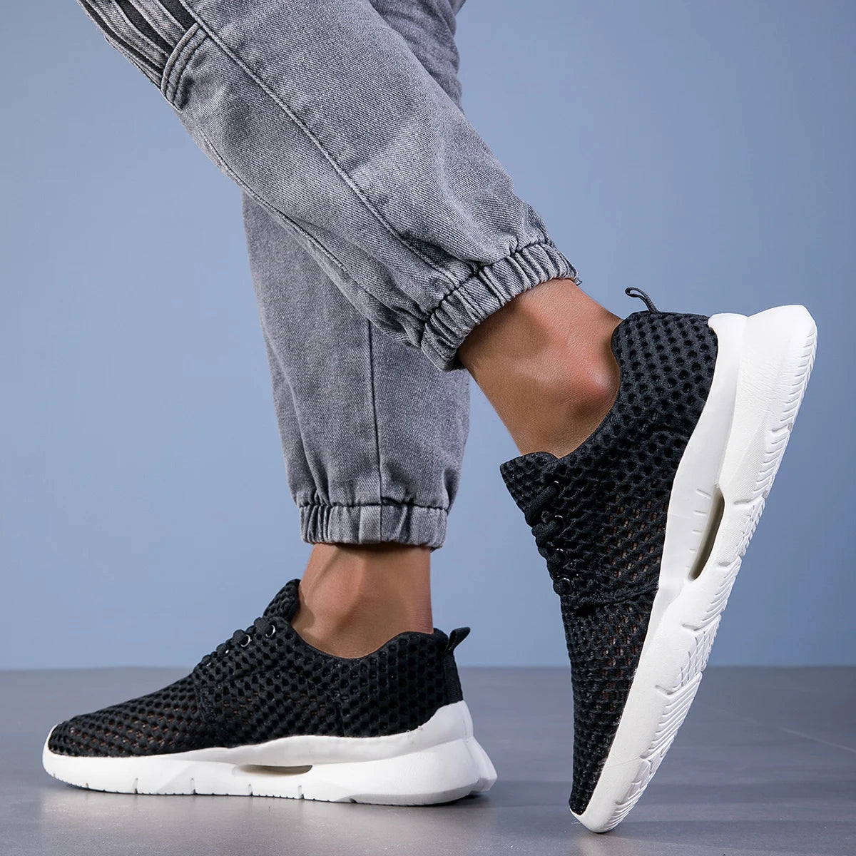 Vento Męskie klasyczne oddychające sneakersy z siateczki