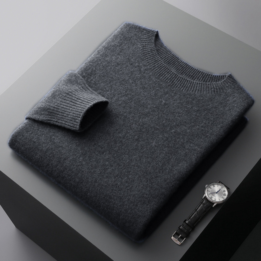 Męski sweter z okrągłym dekoltem – casualowy i wygodny krój