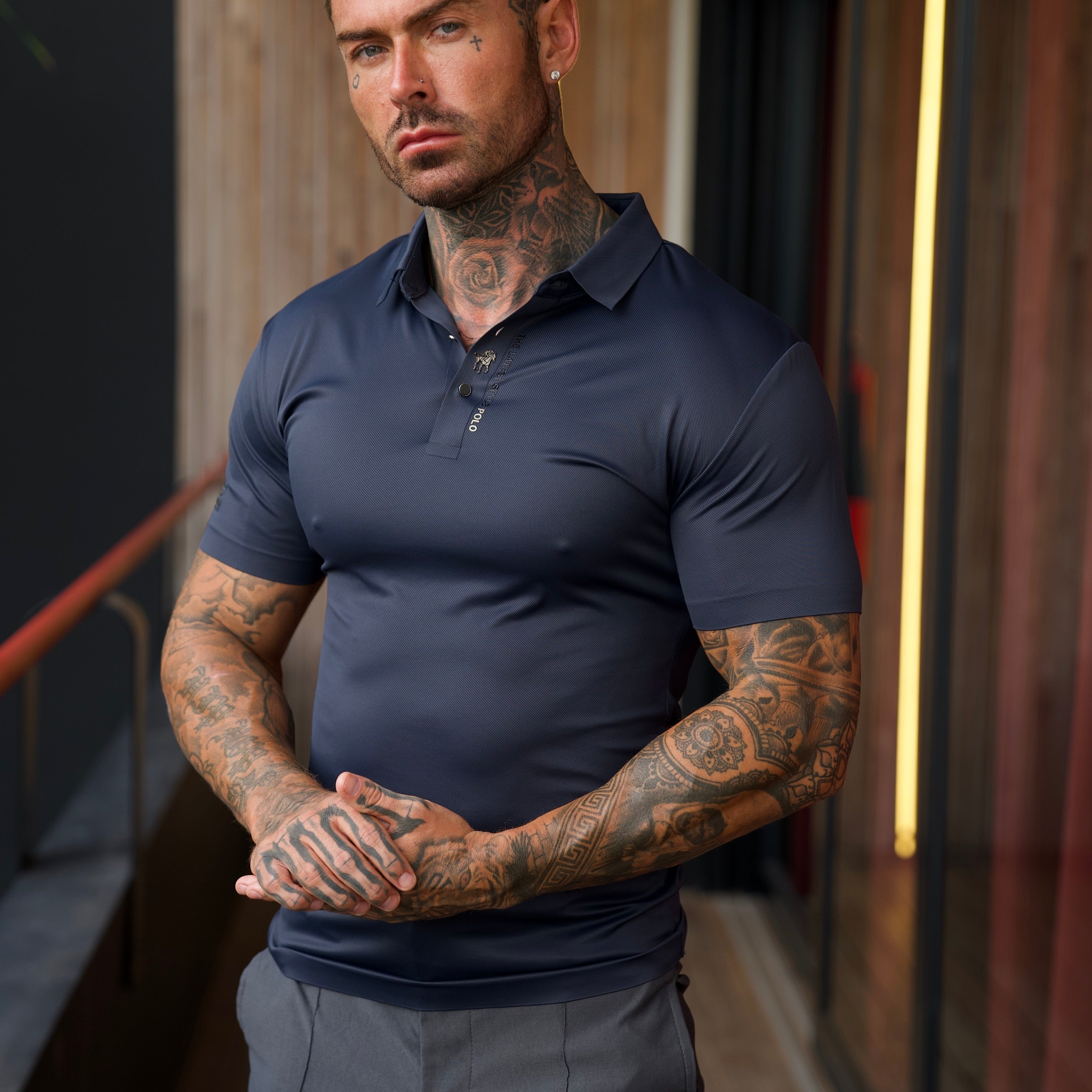 Bezzmarszczkowa koszulka polo Muscle Fit
