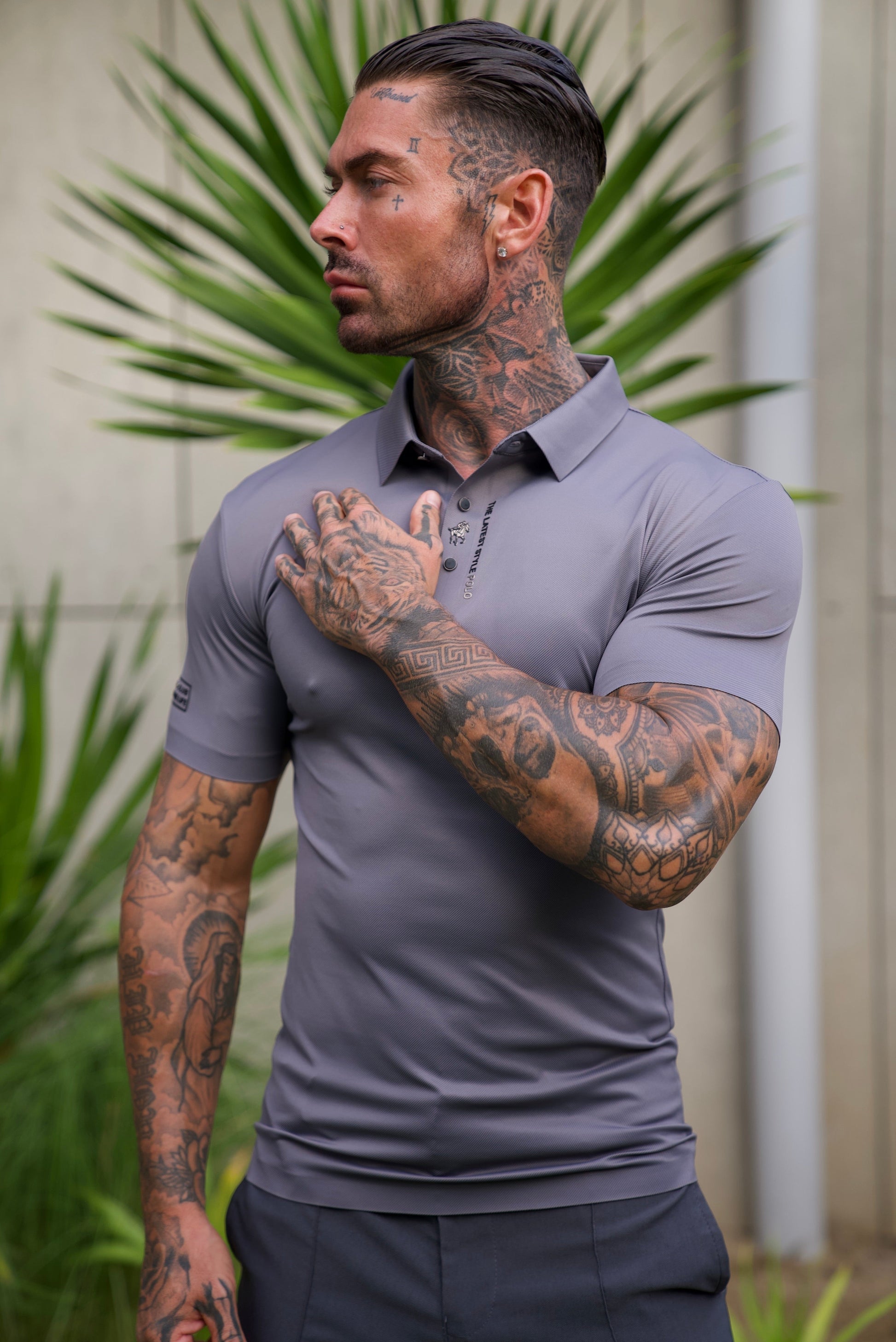 Bezzmarszczkowa koszulka polo Muscle Fit