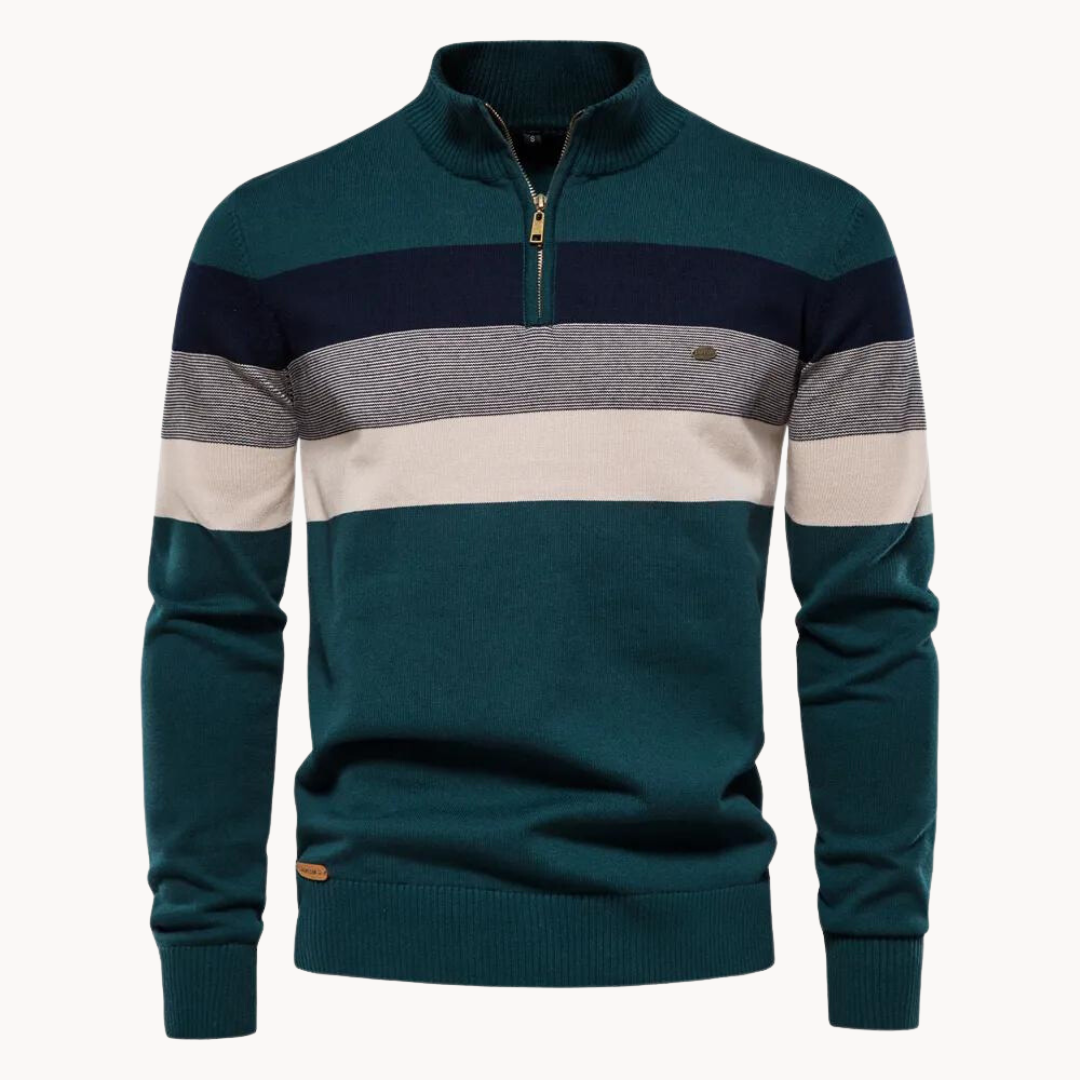 Sweter Męski z Półzamkiem