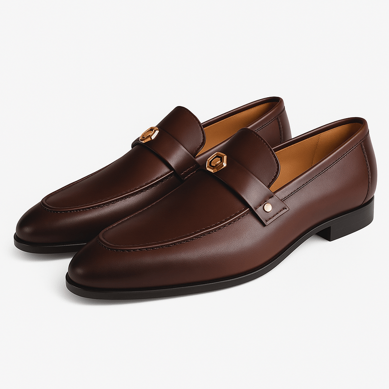 Eleganckie skórzane loafersy Clean Cut