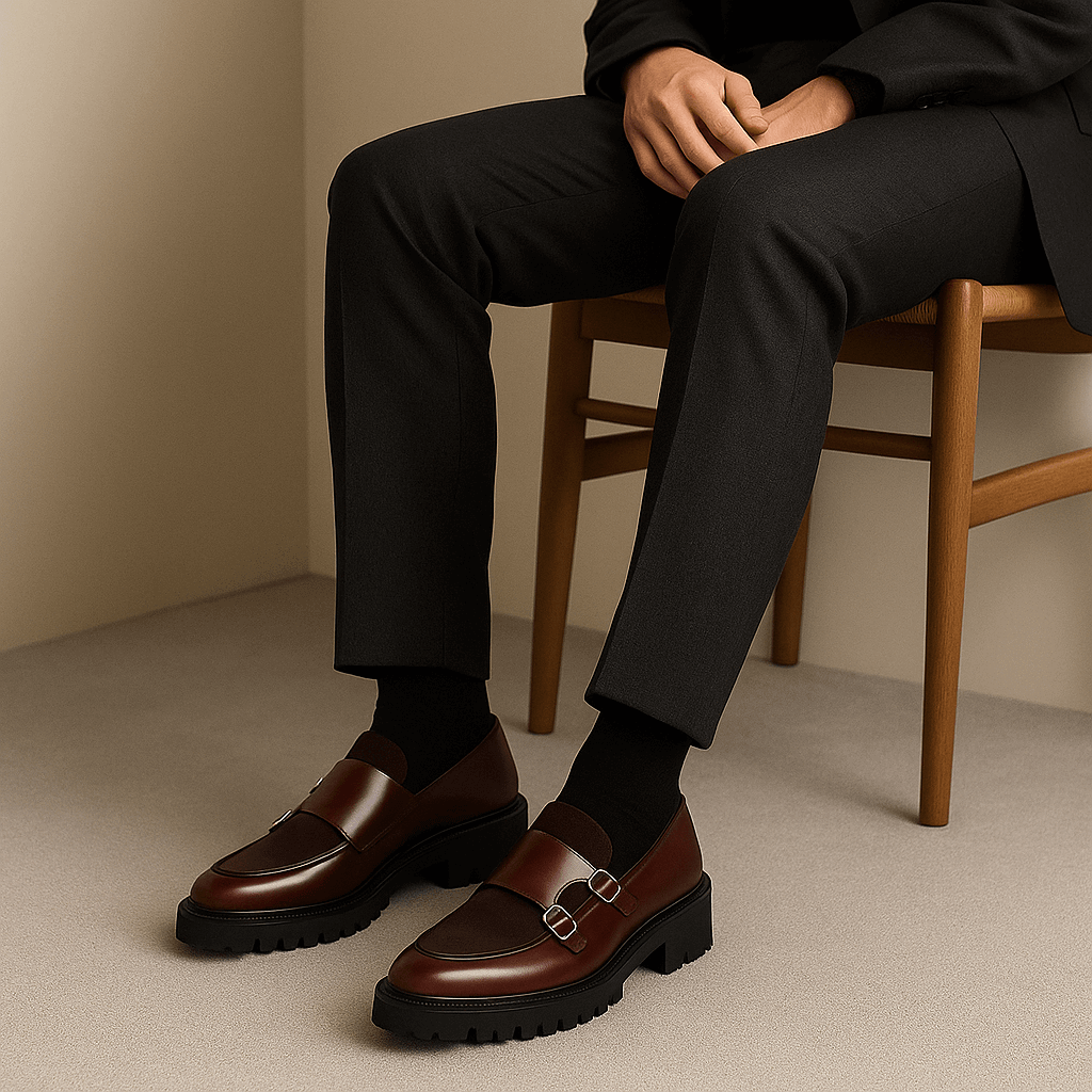 Eleganckie Mokasyny Monk Strap Valemont