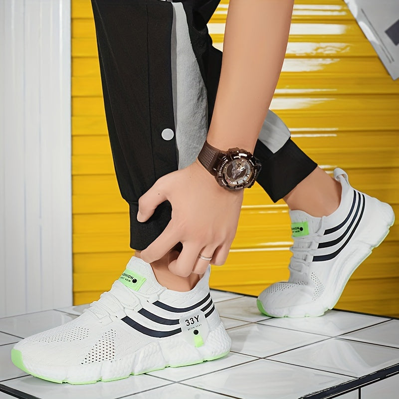 Męskie buty sportowe – ultralekkie i oddychające, podeszwa Popcorn TPR, na siłownię i bieganie, na każdą porę roku