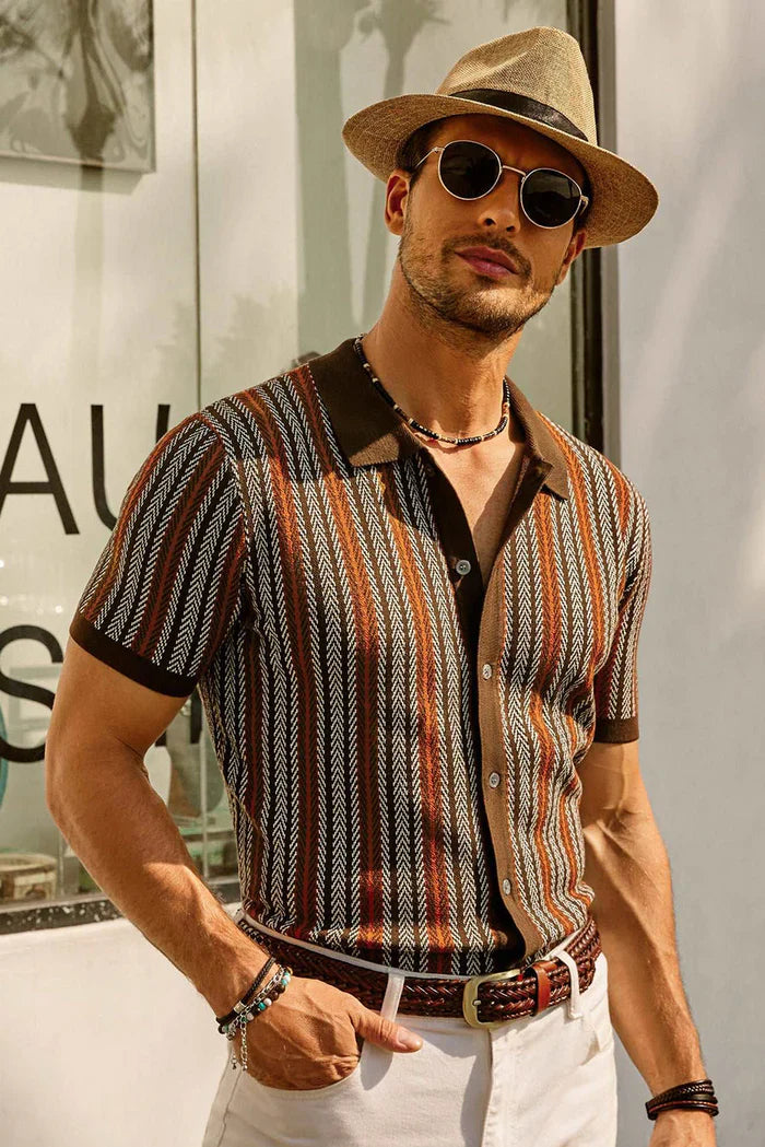 Vemiera | Koszulka polo w retro paski