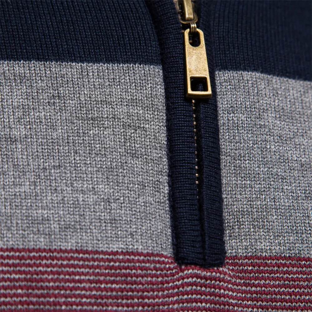 Sweter Męski z Półzamkiem