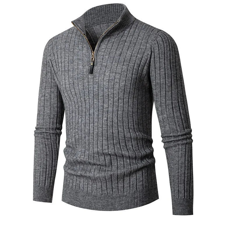 Sweter Męski z Półzamkiem