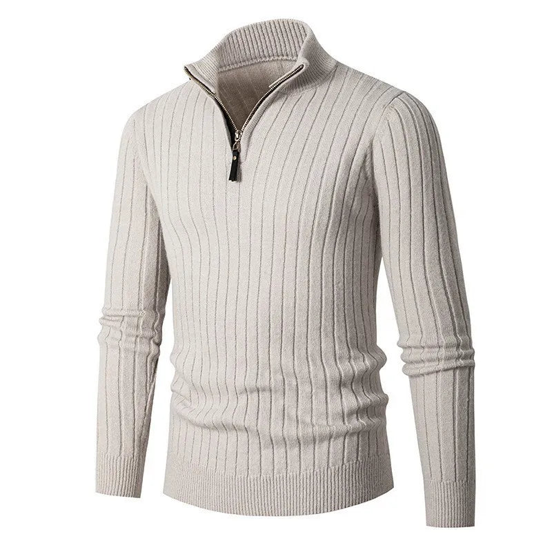 Sweter Męski z Półzamkiem