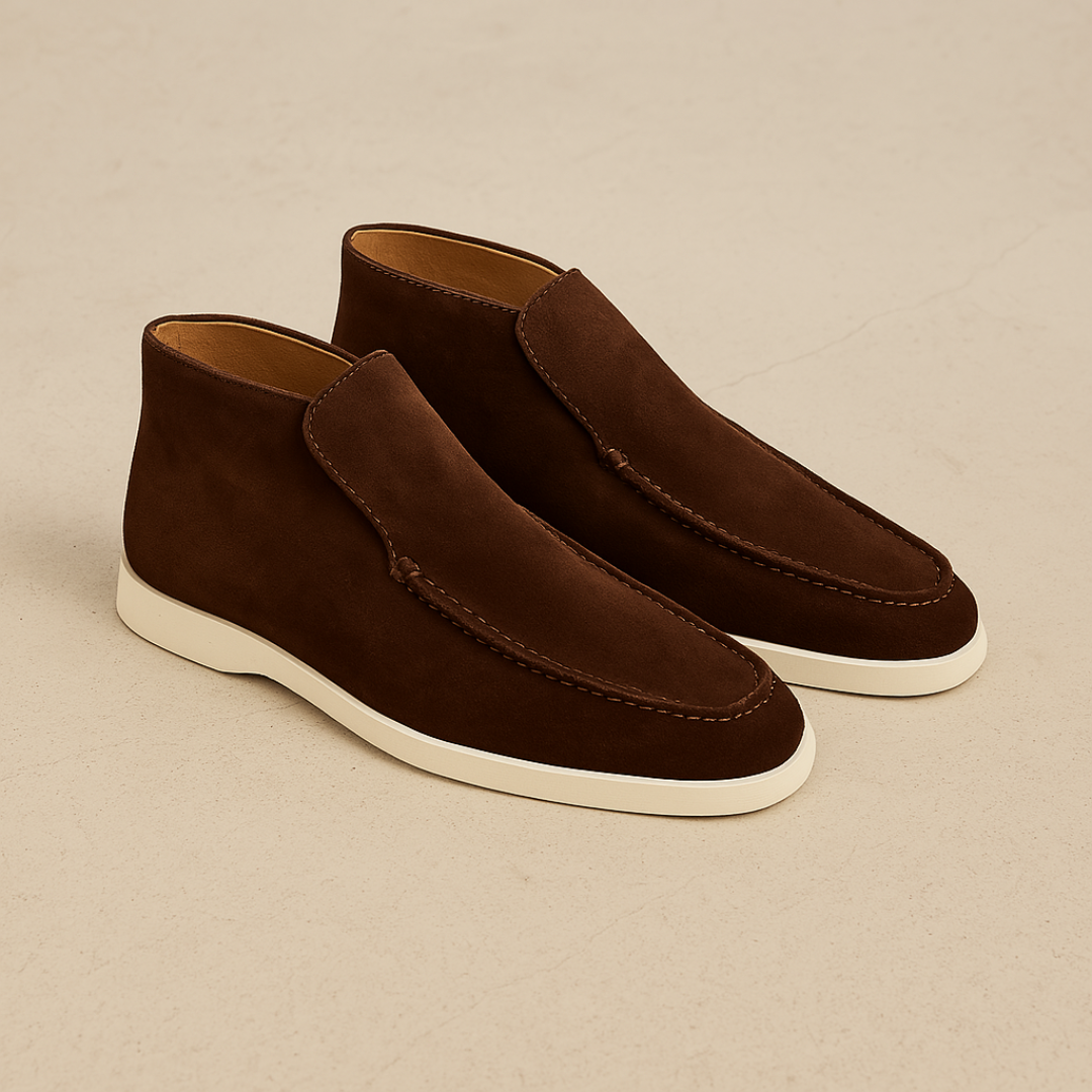 Vemiera | Eleganckie zamszowe loafersy mid-top dla mężczyzn