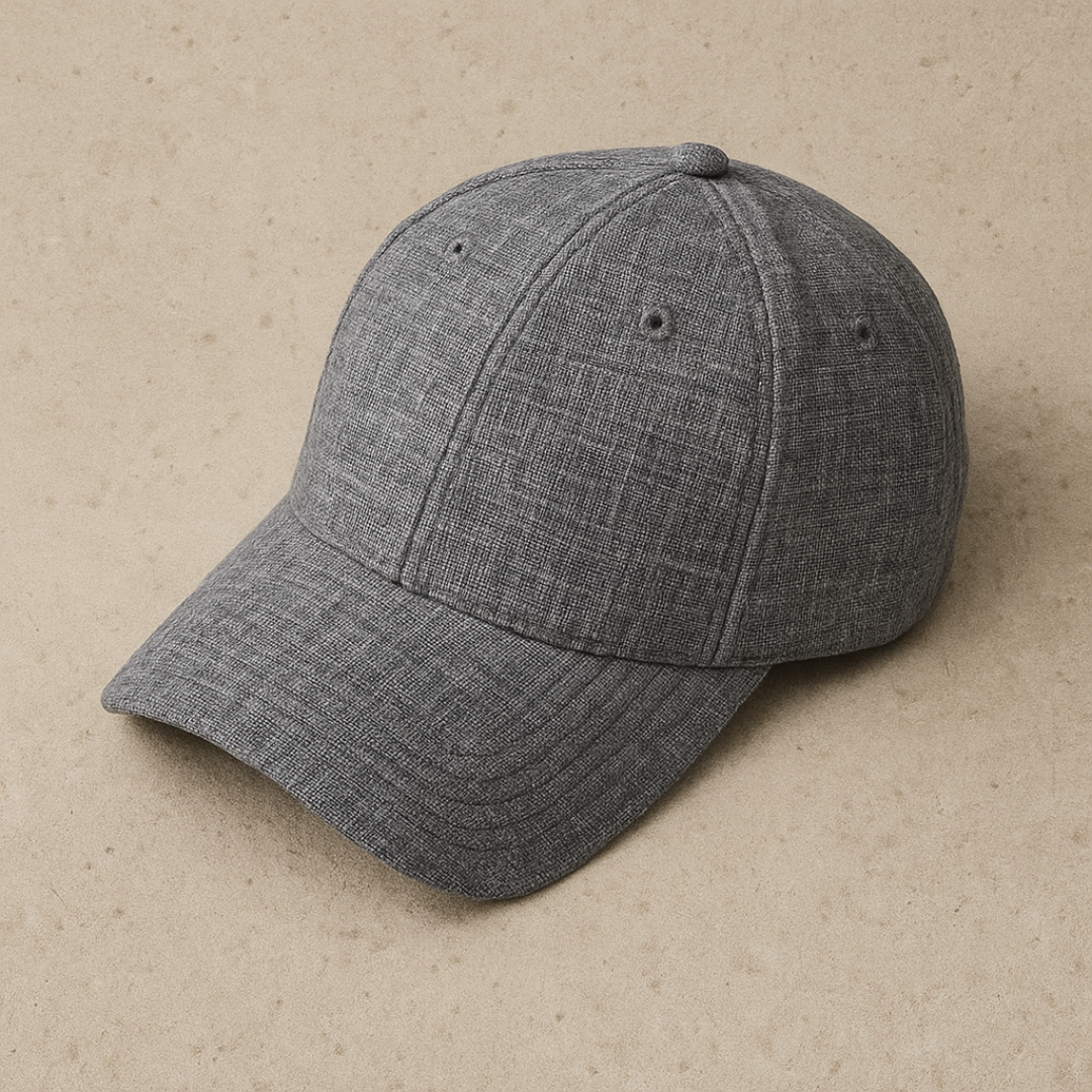 Vemiera | Elegancka lniana minimalistyczna czapka z daszkiem