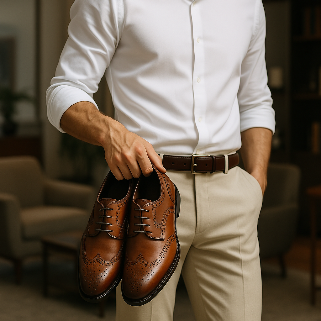 Męskie Klasyczne Buty Oxford Sznurowane | Obuwie