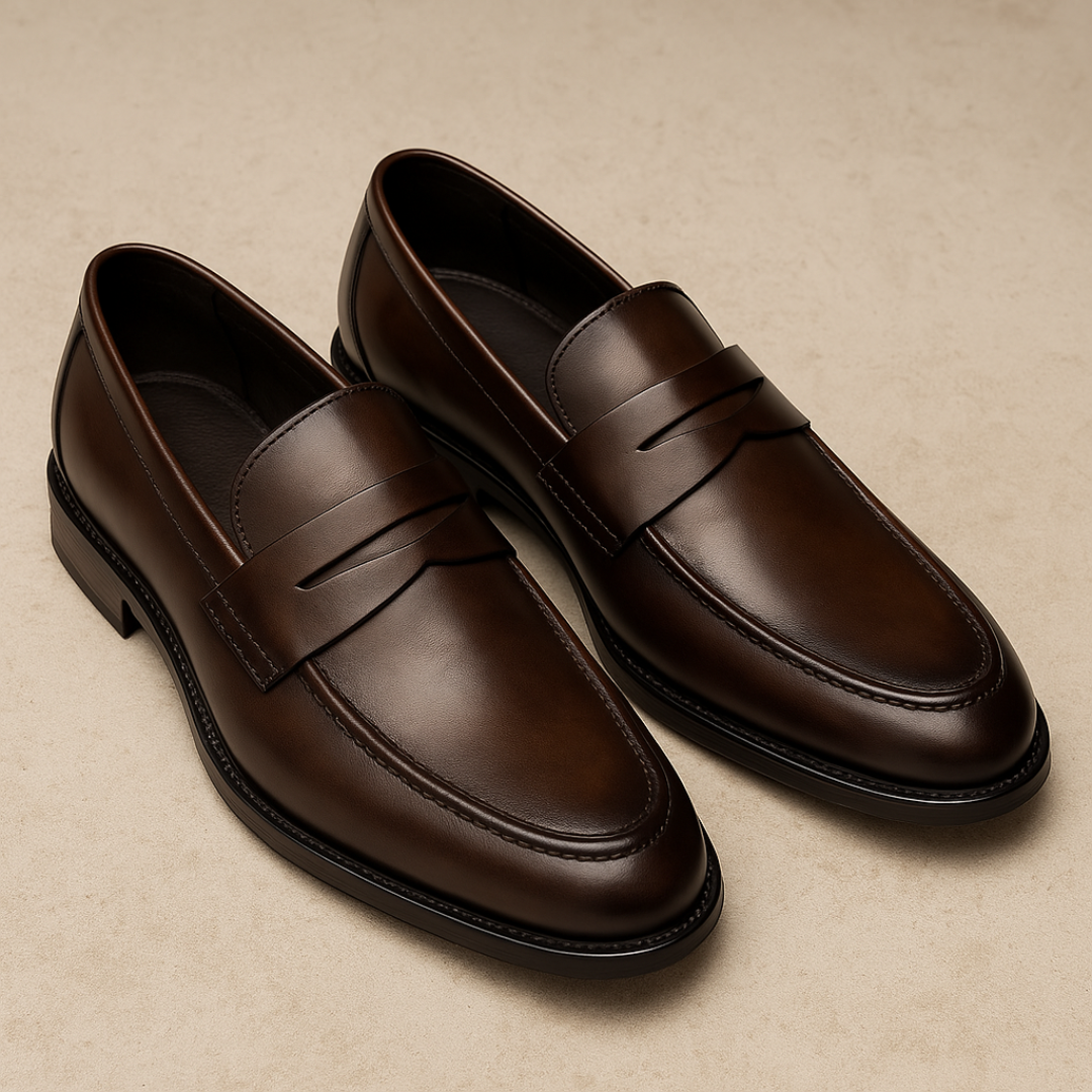 Vemiera | Klasyczne skórzane mokasyny typu penny loafer