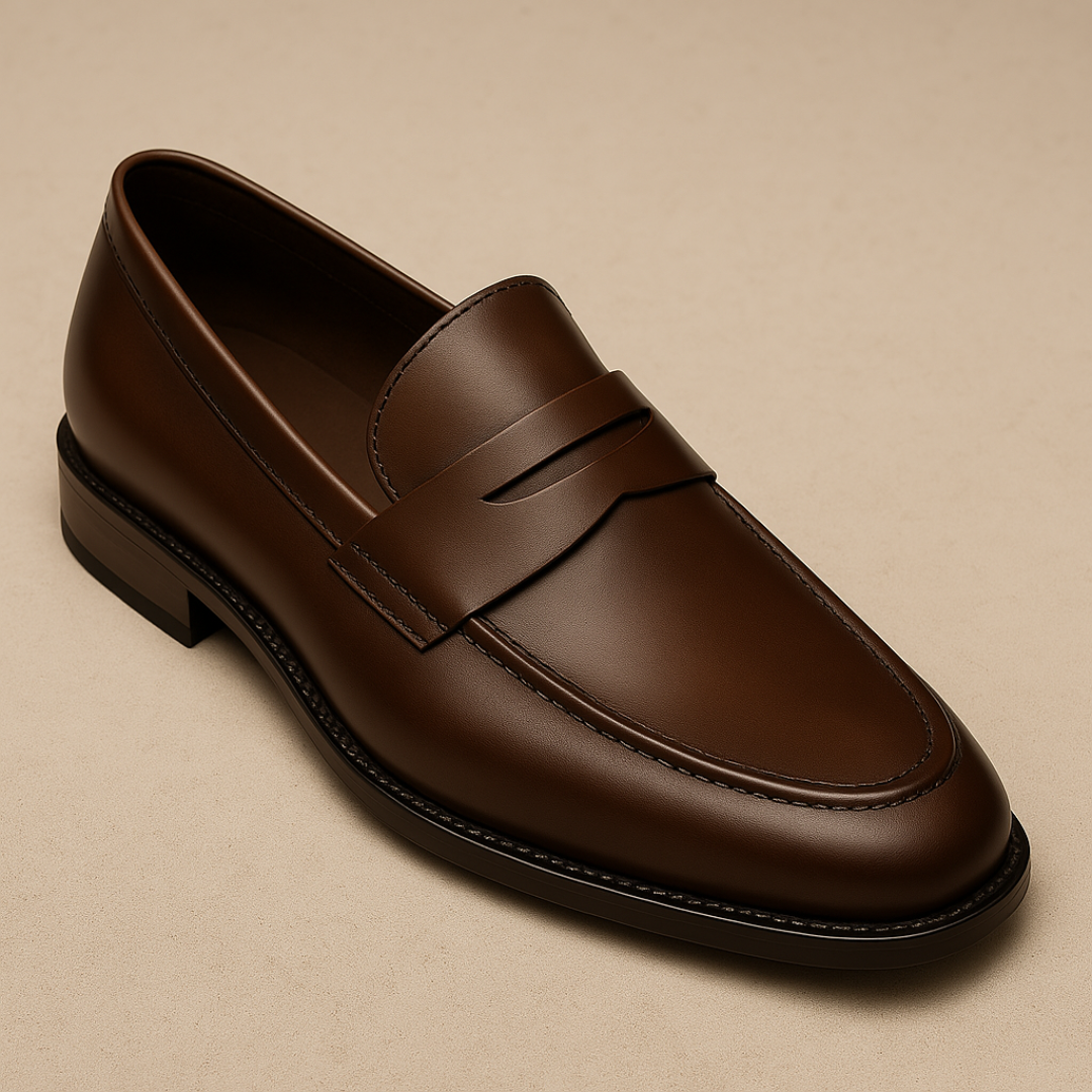 Vemiera | Klasyczne skórzane mokasyny typu penny loafer