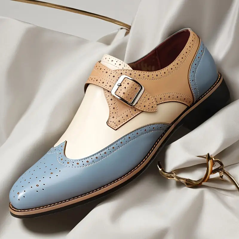 Vemiera | Klasyczne buty brogue z paskiem – elegancja i komfort w dużych rozmiarach