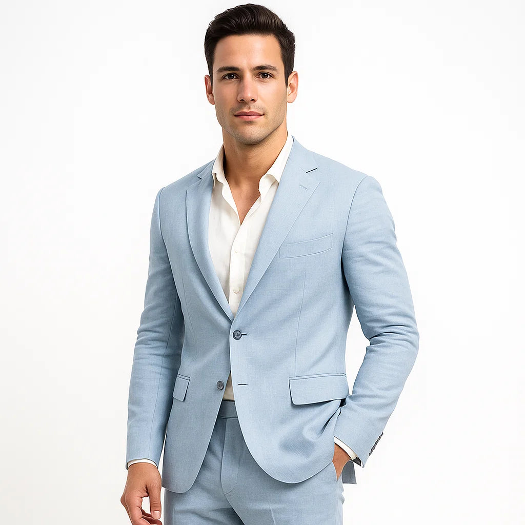 Męski Garnitur Slim Fit – Elegancki Dwuczęściowy Strój Wizytowy
