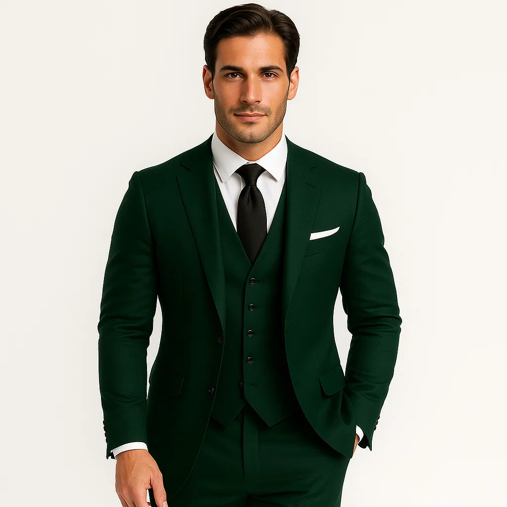Męski Garnitur Biznesowy – Nowoczesny Krój Slim Fit