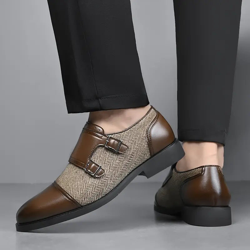 Vemiera | Męskie mokasyny wsuwane z klamrą – elegancja i wygoda w stylu retro