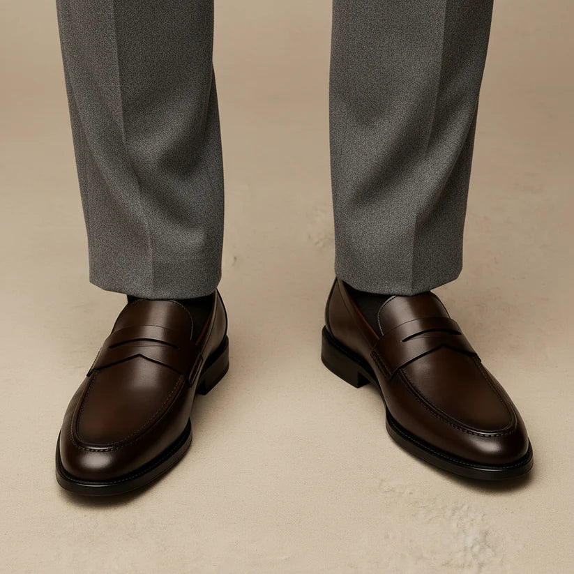 Vemiera | Klasyczne skórzane mokasyny typu penny loafer