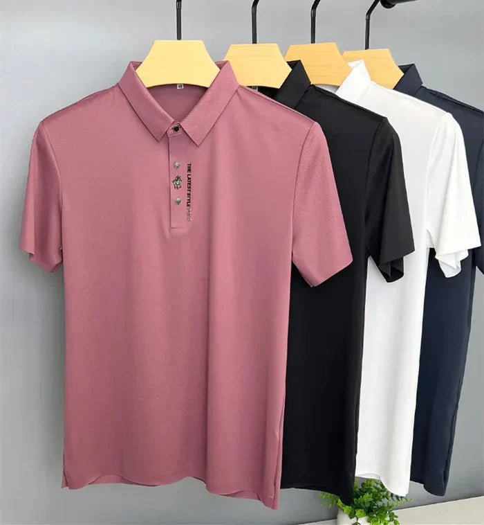 Bezzmarszczkowa koszulka polo Muscle Fit