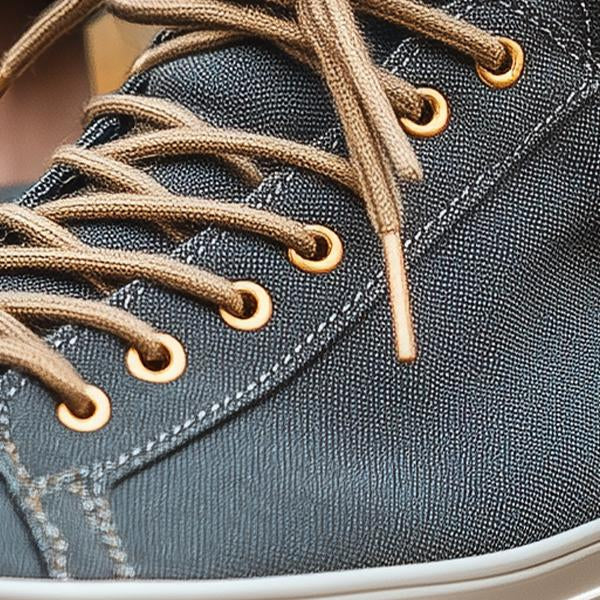 Męskie Casualowe Buty Sznurowane z Płótna