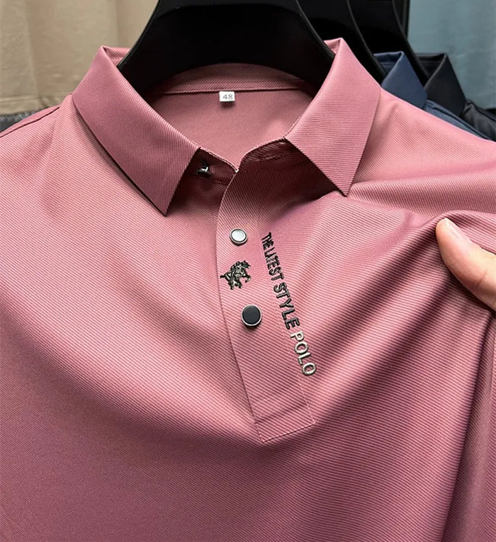 Bezzmarszczkowa koszulka polo Muscle Fit