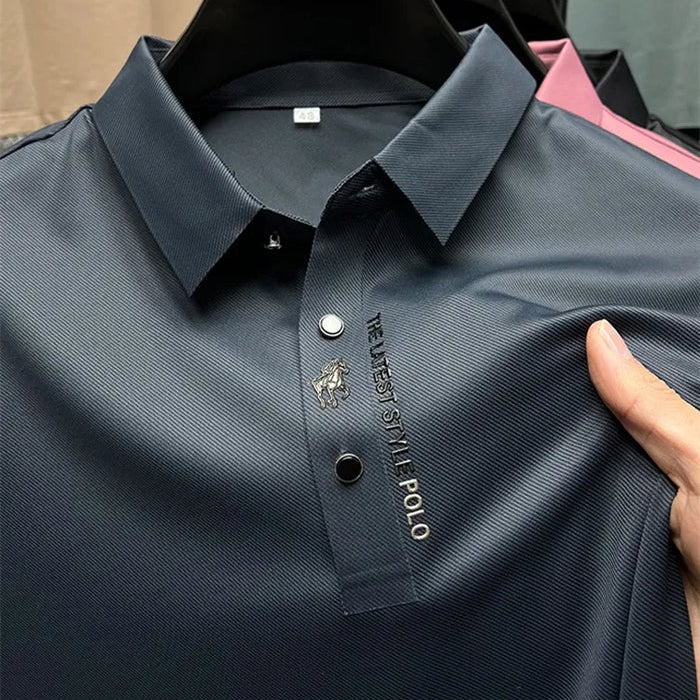 Bezzmarszczkowa koszulka polo Muscle Fit