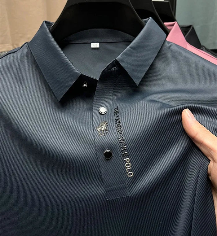 Bezzmarszczkowa koszulka polo Muscle Fit